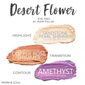 Desert Flower ShadowSense Trio, sandstone pearl shimmer shadowsense, copper rose shimmer shadowsense, amethyst shadowsense