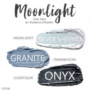 Moonlight shadowsense trio, silver shimmer shadowsense, granite shadowsense, onyx shadowsense