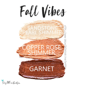 Fall Vibes ShadowSense eye trio, sandstone pearl shimmer shadowsense, copper rose shimmer shadowsense, garnet shadowsense