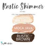 Rustic Shimmer Shadowsense eye trio, sandstone pearl shimmer shadowsense, moca java shadowsense, rustic brown shadowsense
