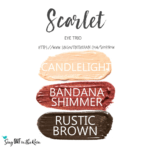 Scarlet Shadowsense Eye Trio, Candlelight shadowsense, bandana shimmer shadowsense, rustic brown shadowsense