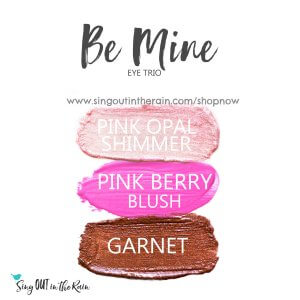 pink opal shimmer shadowsense, pink berry blushsense, garnet shadowsense, be mine eye trio