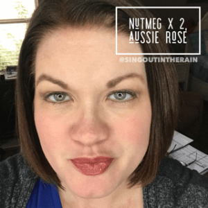 Nutmeg LipSense, Aussie Rose lipSense, lipsense mixology