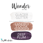 Wonder ShadowSense Eye Trio, Glacier Glitter Shadowsense, Candied Cocoa Shimmer ShadowSense, Deep Plum ShadowSense