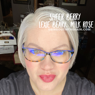 Sheer Berry LipSense, Lexie Beary LipSense, Milk Rose LipSense, Lipsense Mixology