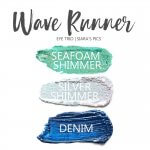 Wave Runner Shadowsense eye trio, seafoam shimmer shadowsense, denim shadowsense, silver shimmer shadowsense