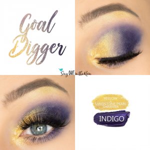 Goal Digger Eye Duo, Indigo ShadowSense, Radiant Gold Shimmer ShadowSense