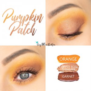 Pumpkin Patch Eye Trio, Orange ShadowSense, Copper Rose Shimmer ShadowSense, Garnet ShadowSense