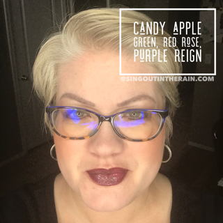 Candy Apple Green LipSense, Red Rose LipSense, Purple Reign LipSense, LipSense Mixology