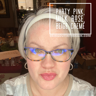 Party Pink LipSense, Milk Rose LipSense, Beige Creme LipSense