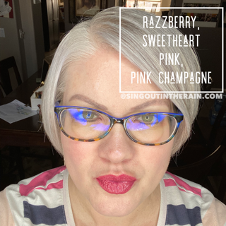 Razzberry LipSense, LipSense Mixology, Sweetheart Pink LipSense, Pink Champagne LipSense