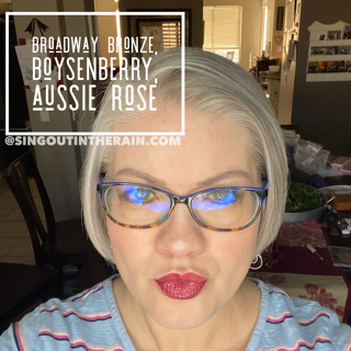 Broadway Bronze LipSense, LipSense Mixology, Boysenberry LipSense, Aussie Rose LipSense