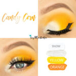 Candy Corn Eye Look, Yellow ShadowSense, Orange ShadowSense, Snow ShadowSense, Moonbeam Shimmer ShadowSense
