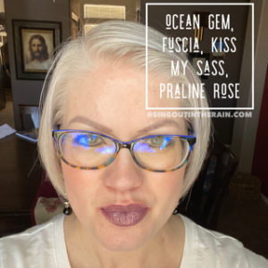 Praline Rose LipSense, Kiss My Sass LipSense, Fuscia LipSense, LipSense Mixology, Ocean Gem LipSense