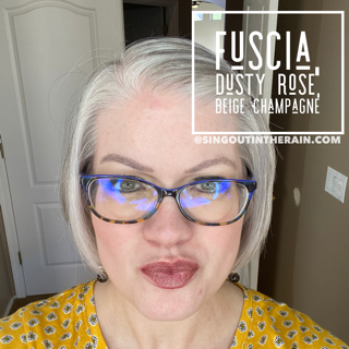 Fuscia LipSense, LipSense Mixology, Dusty Rose LipSense, Beige Champagne LipSense