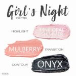 Girls Night ShadowSense Trio, pink opal shimmer shadowsense, mulberry shadowsense, onyx shadowsense