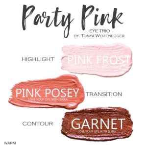 Party Pink shadowsense trio, pink frost shadowsense, pink posey shadowsense, garnet shadowsense