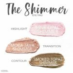 The Shimmer ShadowSense Trio, pink opal shimmer shadowsense, moca java shimmer shadowsense, smoked topaz shimmer shadowsense
