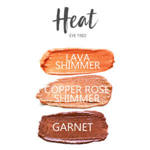 Lava Shimmer Shadowsense, copper rose shimmer shadowsense, garnet shadowsense, Heat Shadowsense Eye Trio