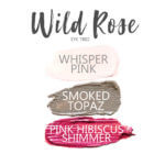 Wild Rose ShadowSense eye trio, whisper pink shadowsense, smoked topaz shadowsense, pink hibiscus shimmer shadowsense