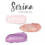 Serina Shadowsense eye trios, pink frost shadowsense, shell glitter shadowsense, amethyst shadowsense
