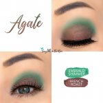 Agate Duo Collage, Emerald Shimmer shadowsense, french roast shadowsense