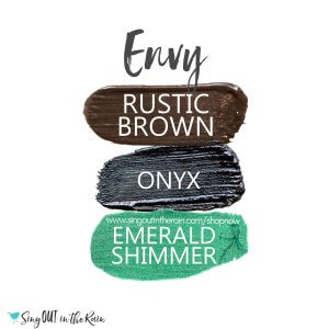 Envy Eye Trio, Rustic Brown ShadowSense, Onyx ShadowSEnse, Emerald Shimmer Shadowsense