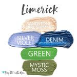 Limerick Eye Look, Sandstone Pearl Shimmer ShadowSense, Silver Shadowsense, Denim shadowsense, green shadowsense, Mystic Moss Shadowsense