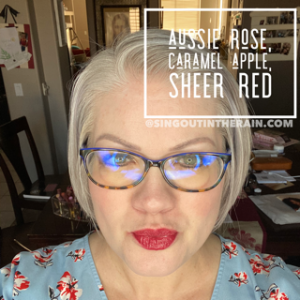 Aussie Rose LipSense, Caramel Apple LipSense, LipSense Mixology, Sheer Red LipSense